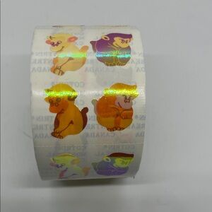 Colorful Holographic Monkey Stickers Roll
